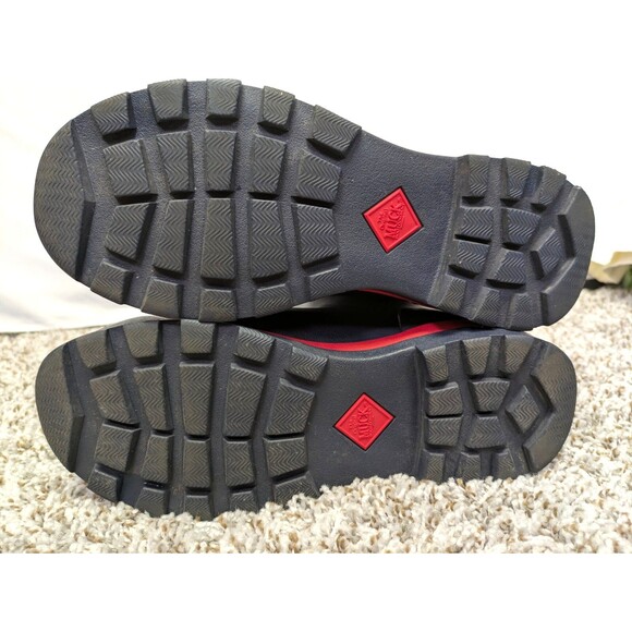 The Original Muck Boot Company Tall Chore Rain Boots Size 7 Navy Red Nautical - Picture 12 of 12